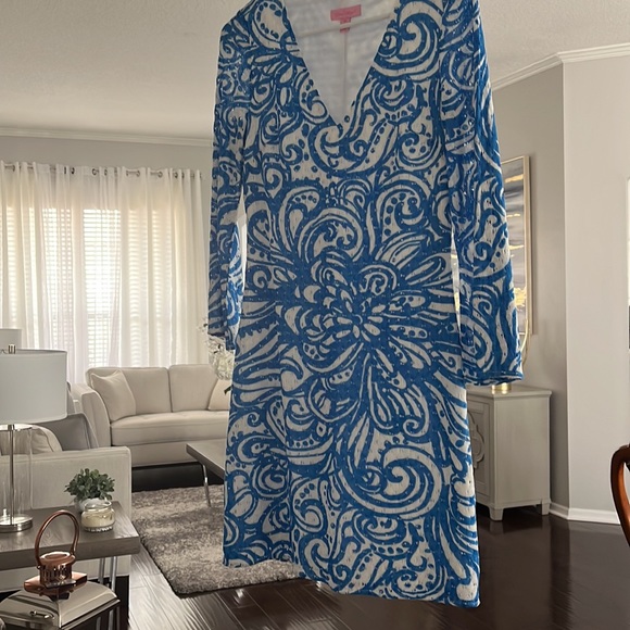 Lilly Pulitzer XS blue and white dress - Picture 3 of 3